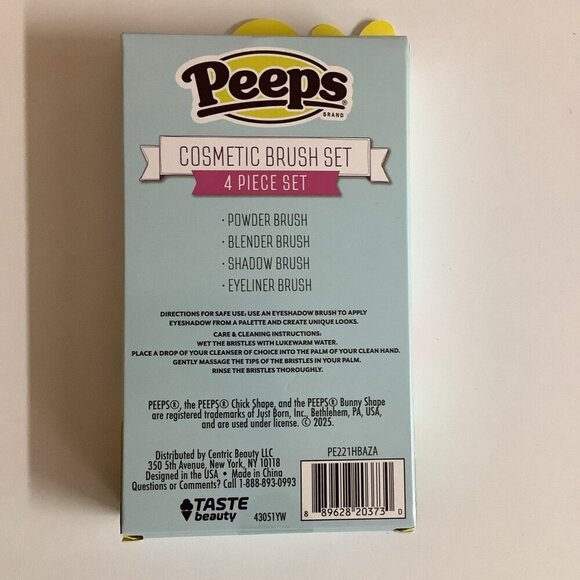 Peeps Cosmetic Brush Set, 4 piece Set, 2025, Taste Beauty New In Box - Picture 2 of 2